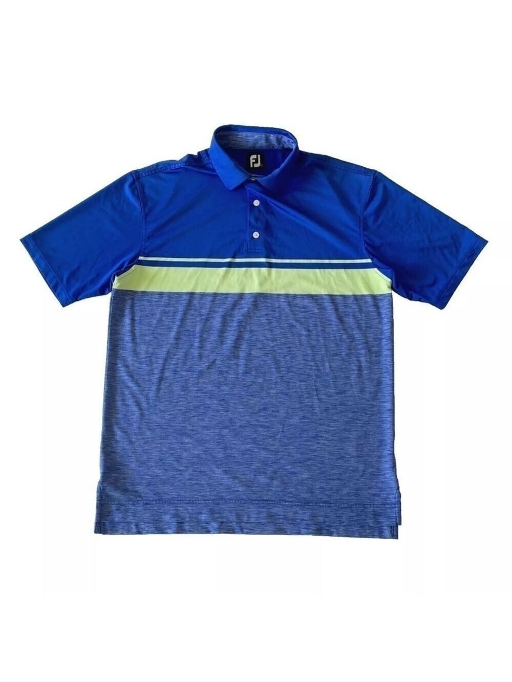 FootJoy FJ Golf Polo Shirt Mens L Blue Short Sleeve